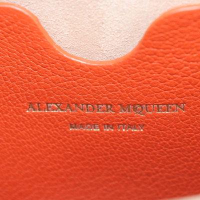 Alexander Mcqueen Orange Leather Box Shoulder Bag