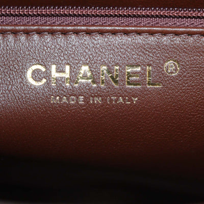 Chanel Beige,Brown Shearling and Quilted Leather Medium Flap Bag