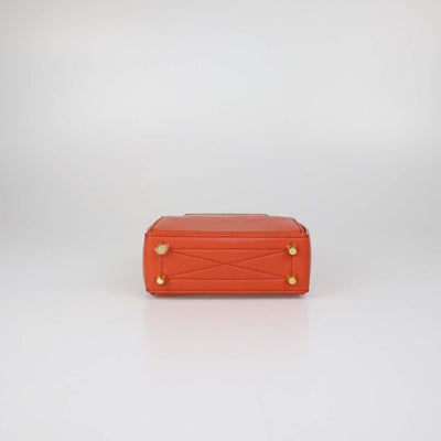 Alexander Mcqueen Orange Leather Box Shoulder Bag