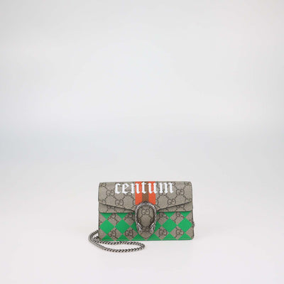 Gucci Beige GG Supreme Canvas Centum Print Super Mini Dionysus Shoulder Bag
