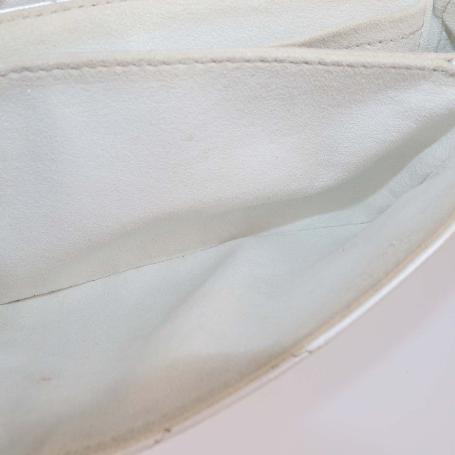 Louis Vuitton Pearl White Leather New Wave PM Chain Bag