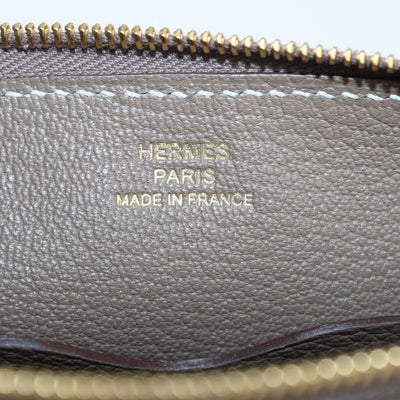 Hermes Etoupe Evercolor Leather Zipengo Chaine d'Ancre To Go Pouch