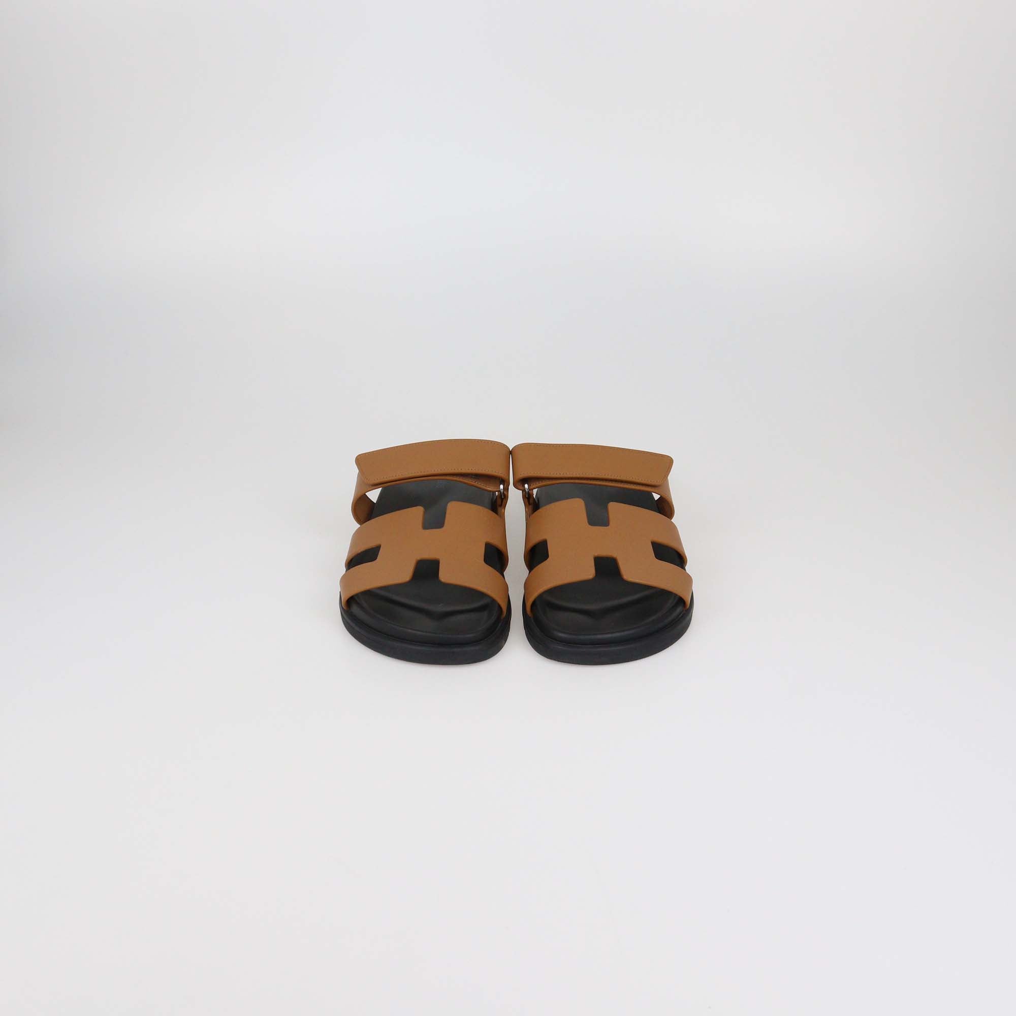 Hermes Natural Leather Chypre Sandals