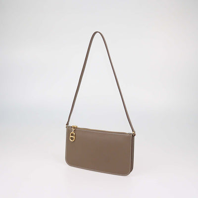 Hermes Etoupe Evercolor Leather Zipengo Chaine d'Ancre To Go Pouch