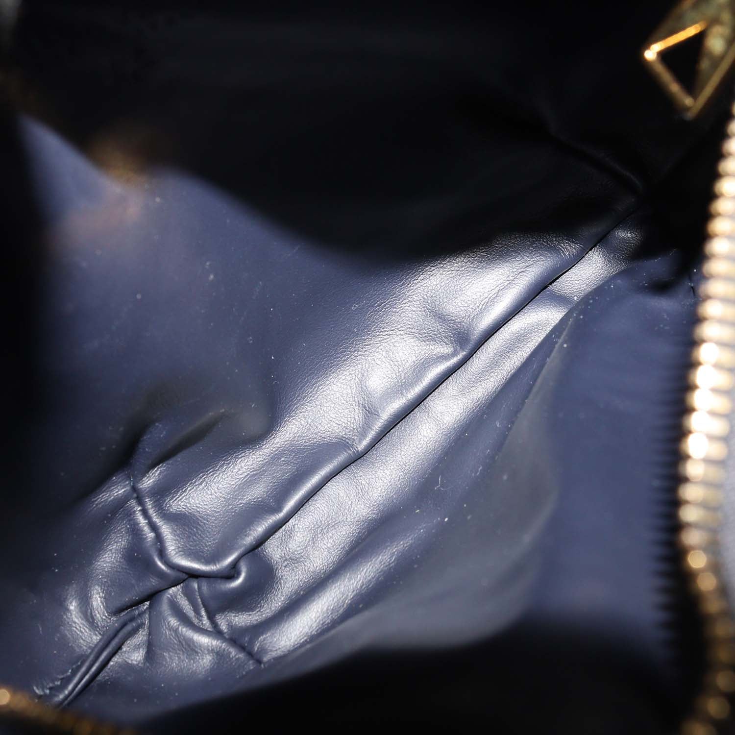 Bottega Veneta Navy Blue Intrecciato Leather Mini Jodie Hobo