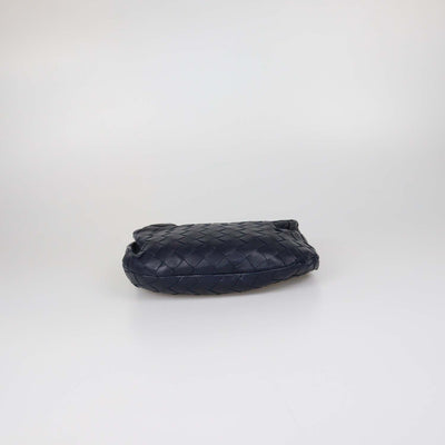 Bottega Veneta Navy Blue Intrecciato Leather Mini Jodie Hobo