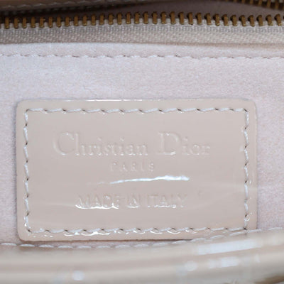 Christian Dior Powder Pink Patent Leather Cannage Mini Lady Dior Tote