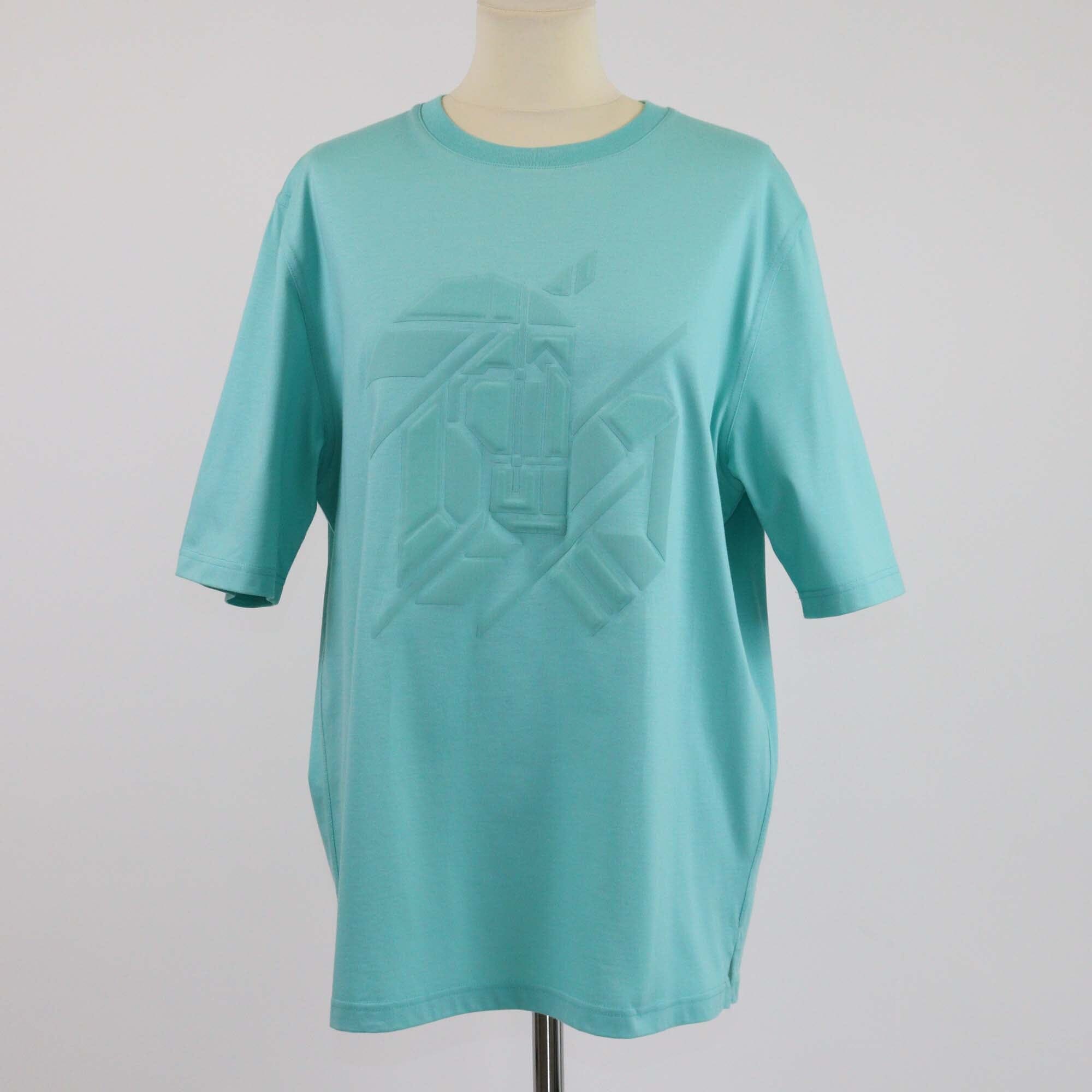 Hermes Light Green Chevaux en Symetrie 3D T-Shirt Mens Hermes 