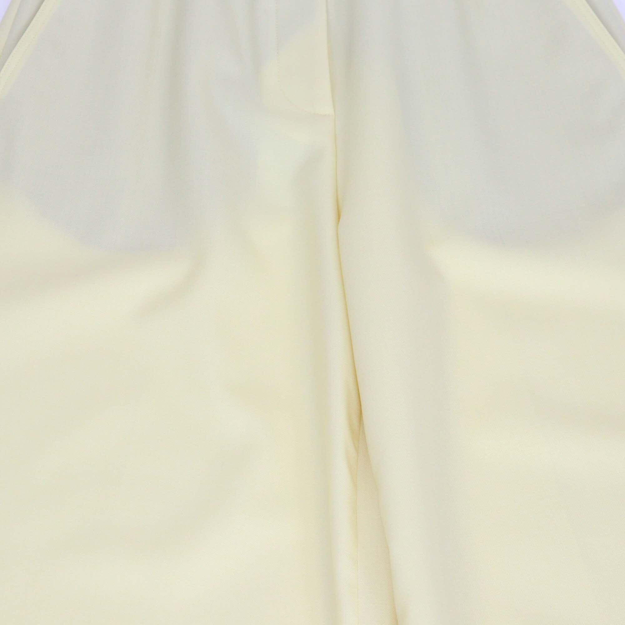 Stella McCartney Yellow Wool Logo Waistband Trousers Womens Stella McCartney 