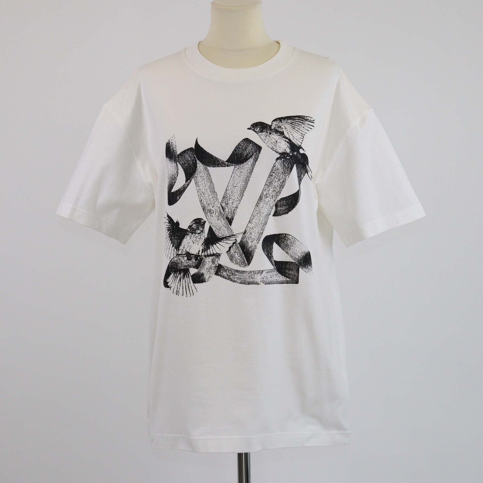 Louis Vuitton Off White LV Birds Print Short Sleeve T-Shirt Mens Louis Vuitton 