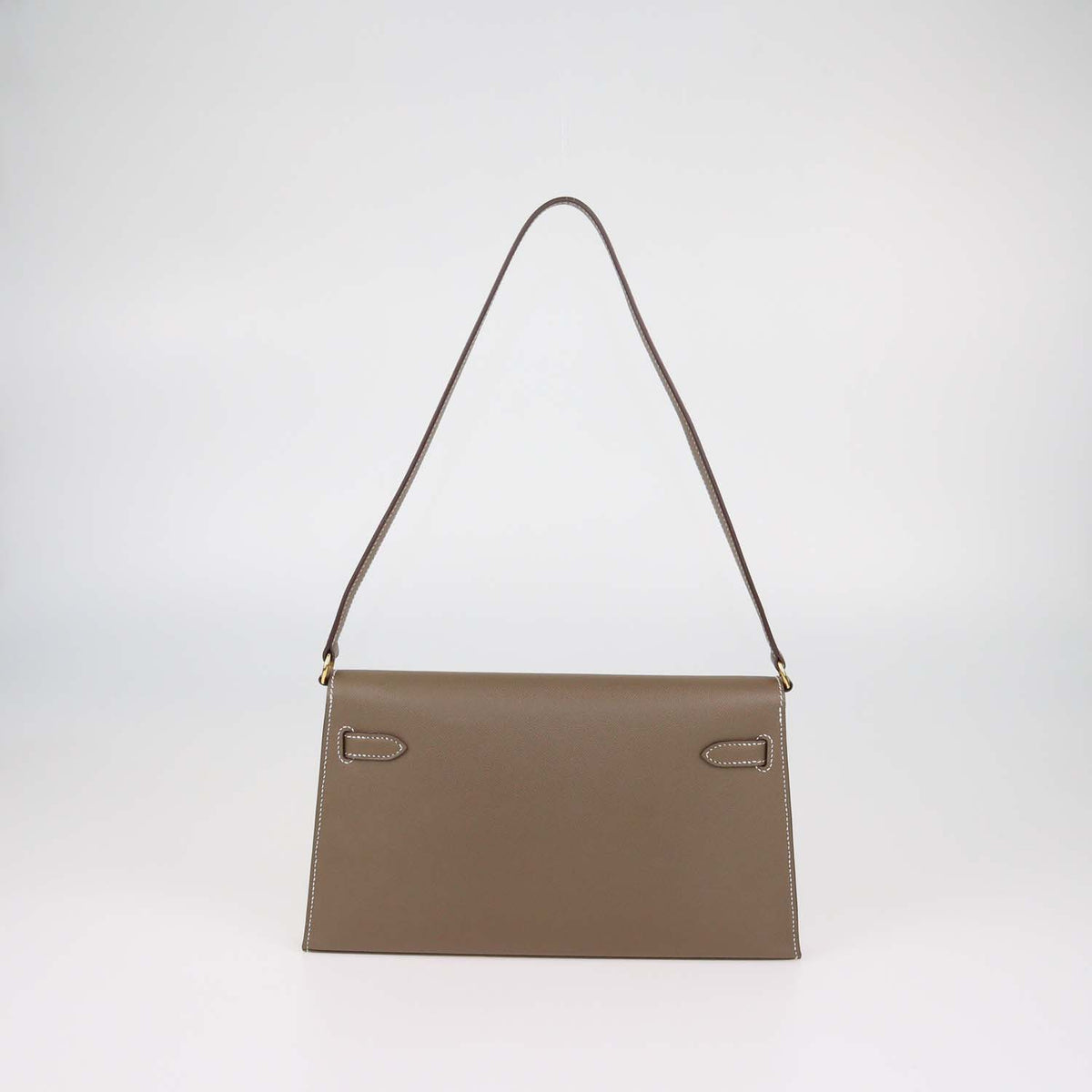 Hermes Etoupe Madame Leather Gold Hardware Kelly Elan Sellier Bag