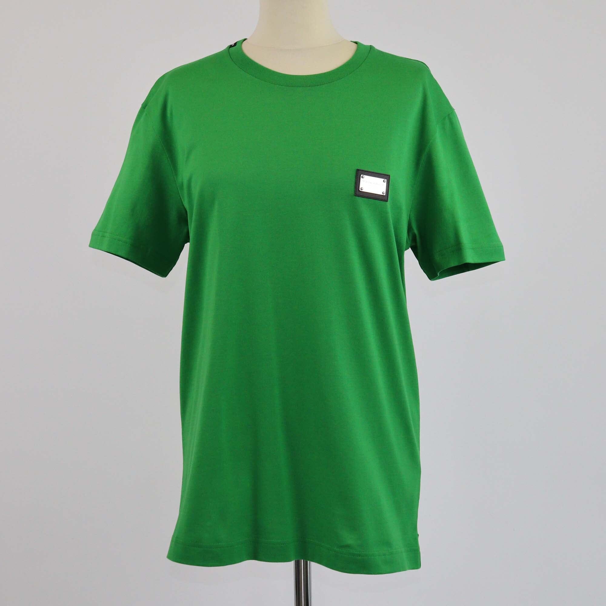 Dolce & Gabanna Green Logo Tag Short Sleeve Mens Dolce & Gabbana 