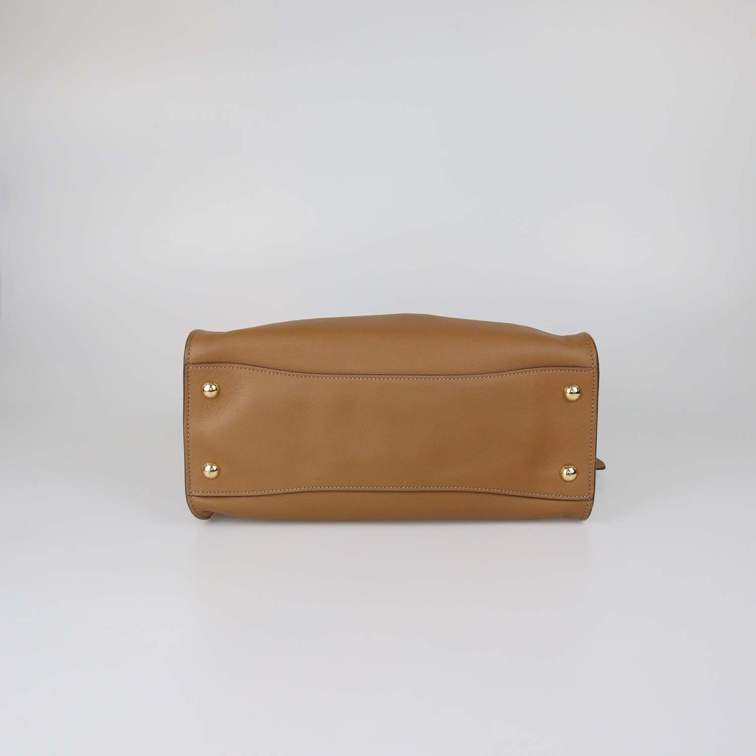 Prada Brown Leather Open Satchel