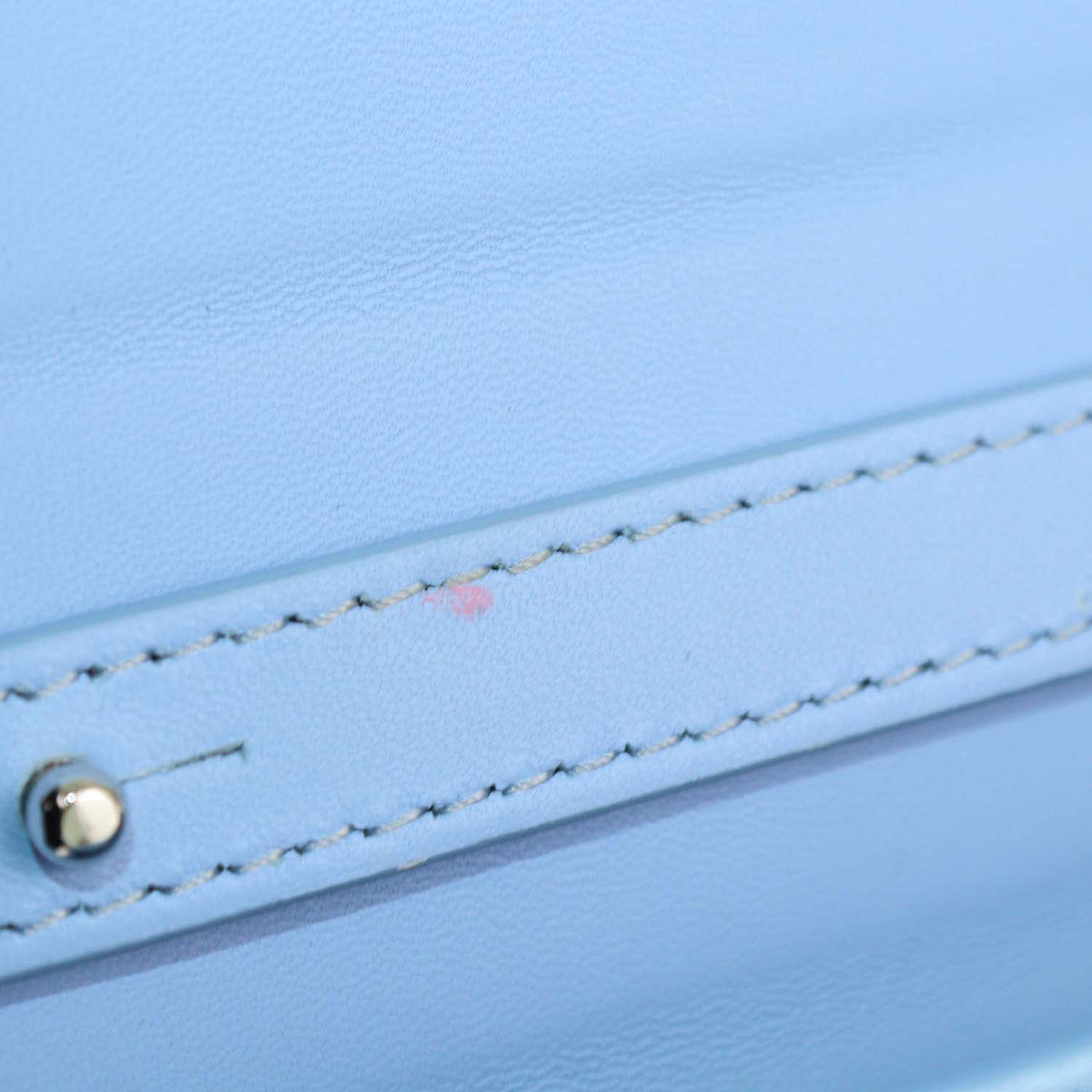 Mach & Mach Light Blue Satin Small Double Bow Samantha Bag