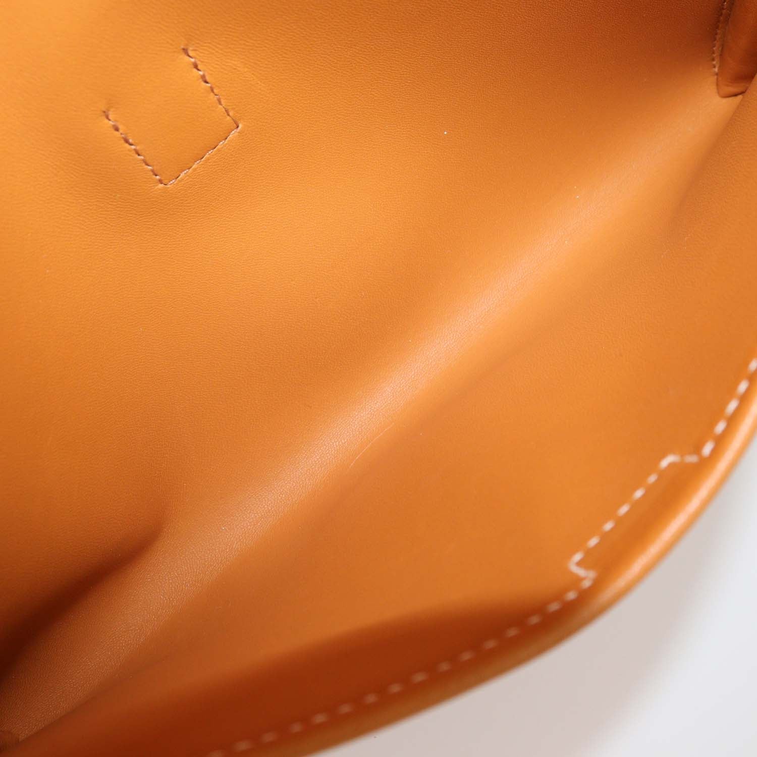 Hermes Brown Evercolor Leather Jige Elan 29 Clutch