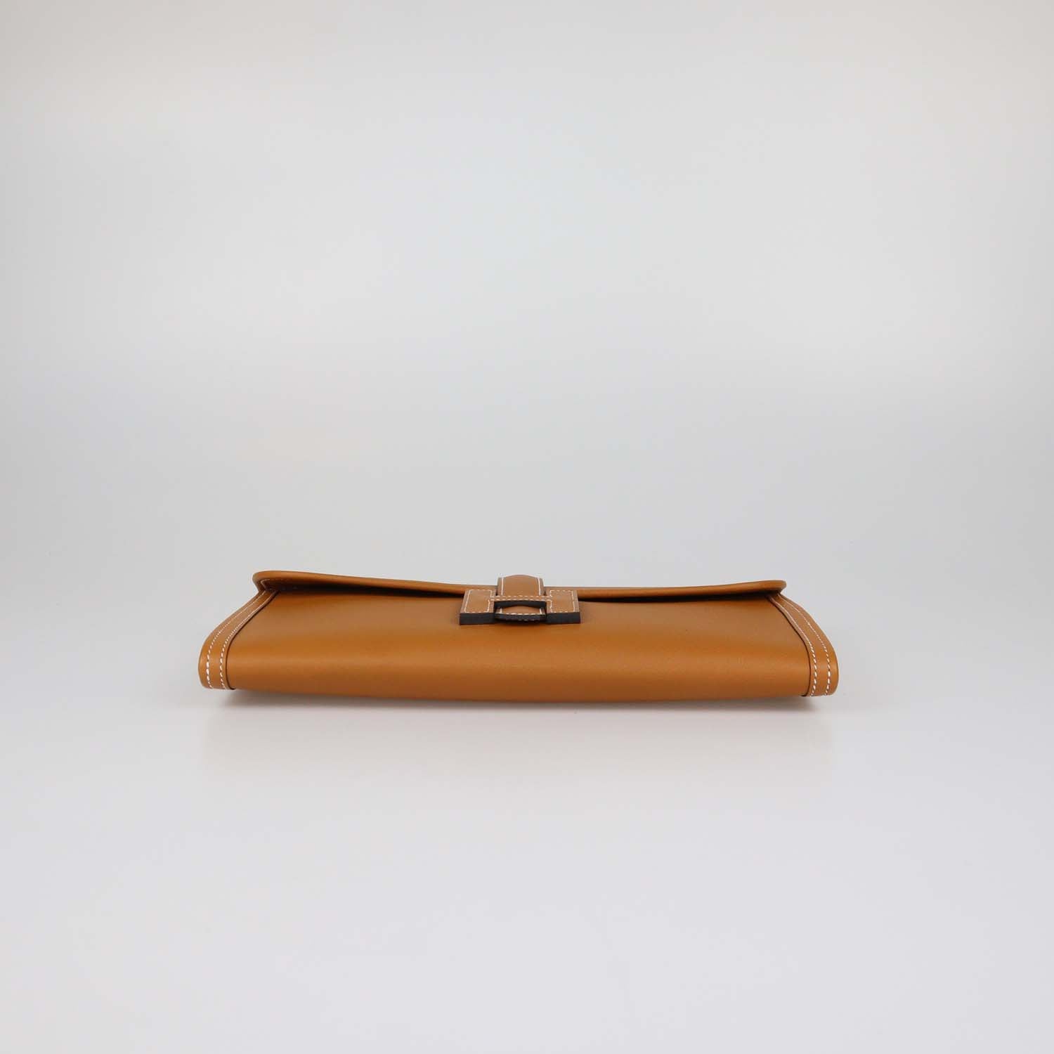 Hermes Brown Evercolor Leather Jige Elan 29 Clutch