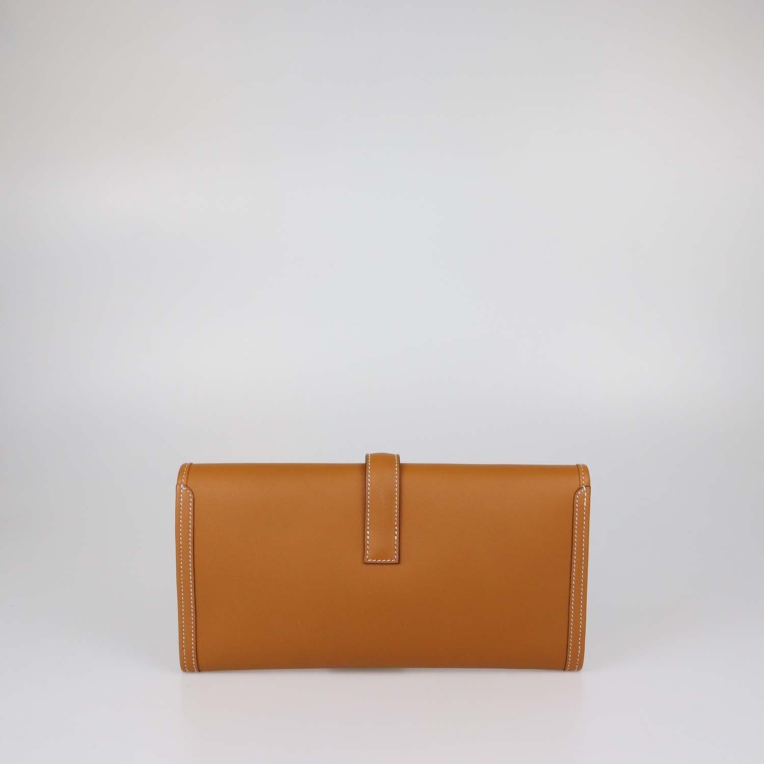 Hermes Brown Evercolor Leather Jige Elan 29 Clutch