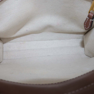 Burberry Brown,Beige Canvas and Leather Mini Pocket Bag