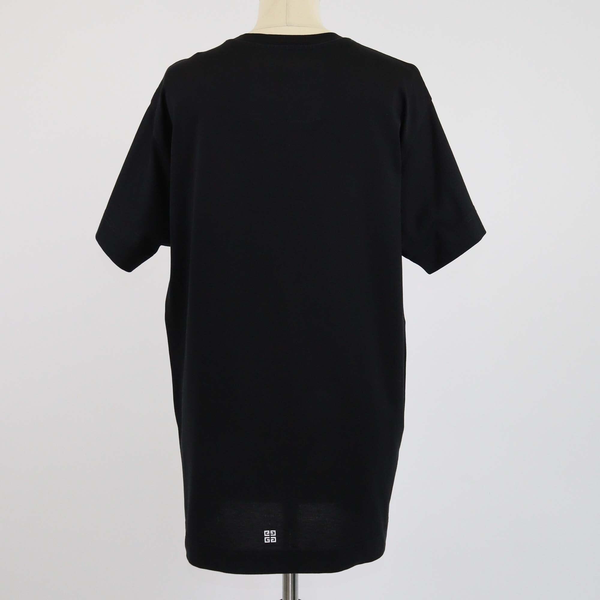 Givenchy Black Trompe L'Oeil Logo Print Oversized Fit T-Shirt Mens Givenchy 