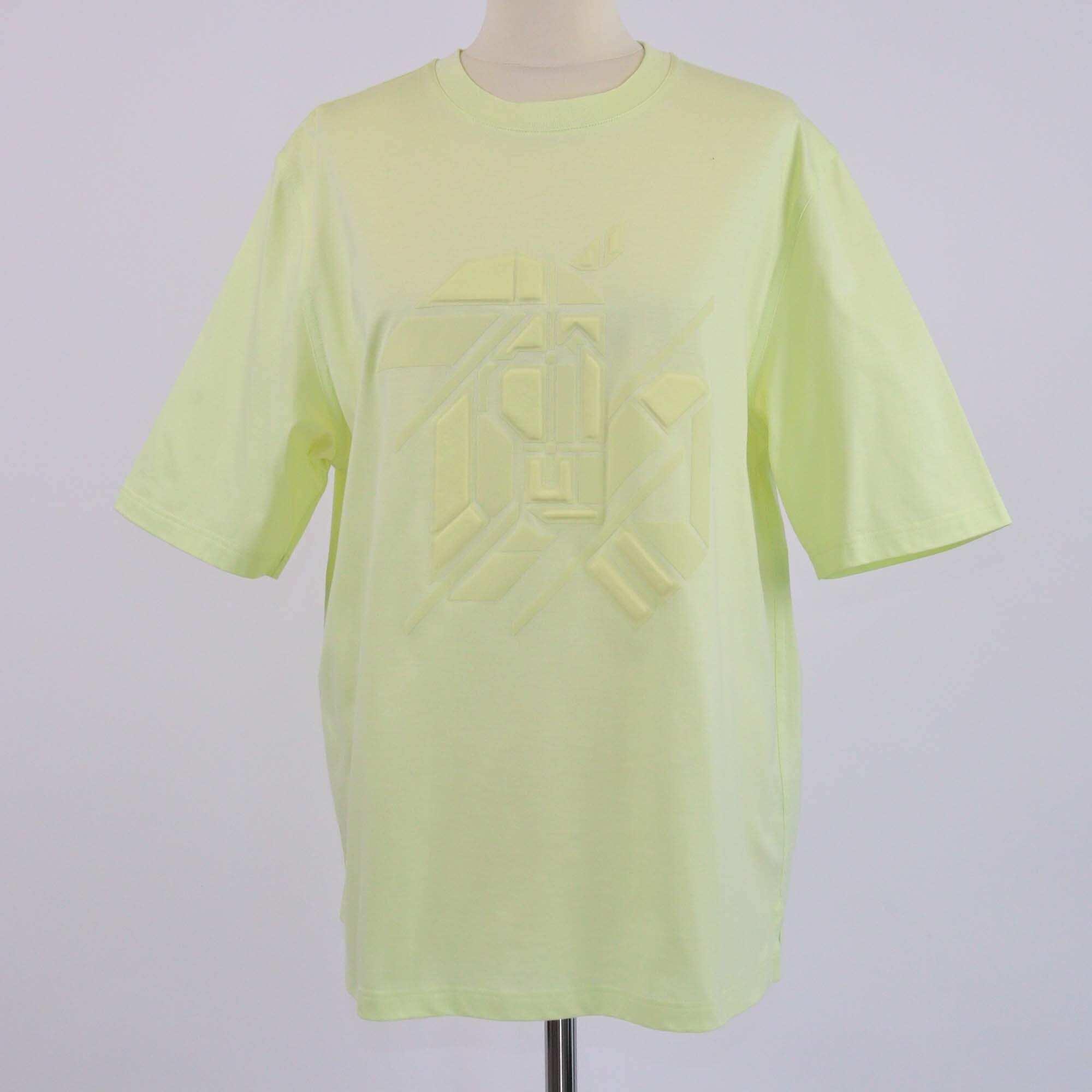 Hermes Yellow Chevaux en Symetrie 3D T-Shirt Mens Hermes 