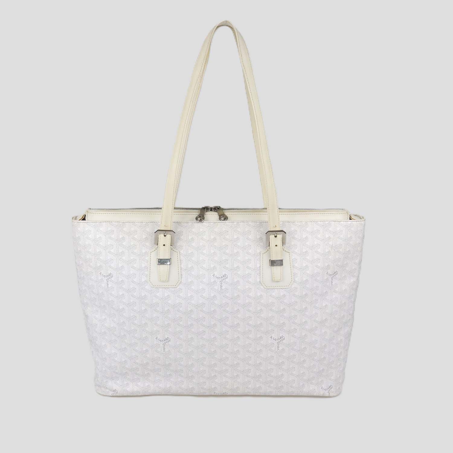 Goyard White Goyardine Coated Canvas Okinawa GM Tote