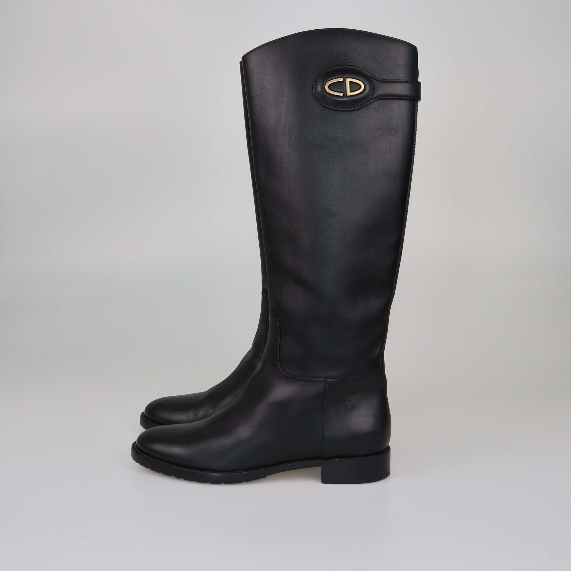 Christian Dior Black Diorable Riding Boots Womens Christian Dior 