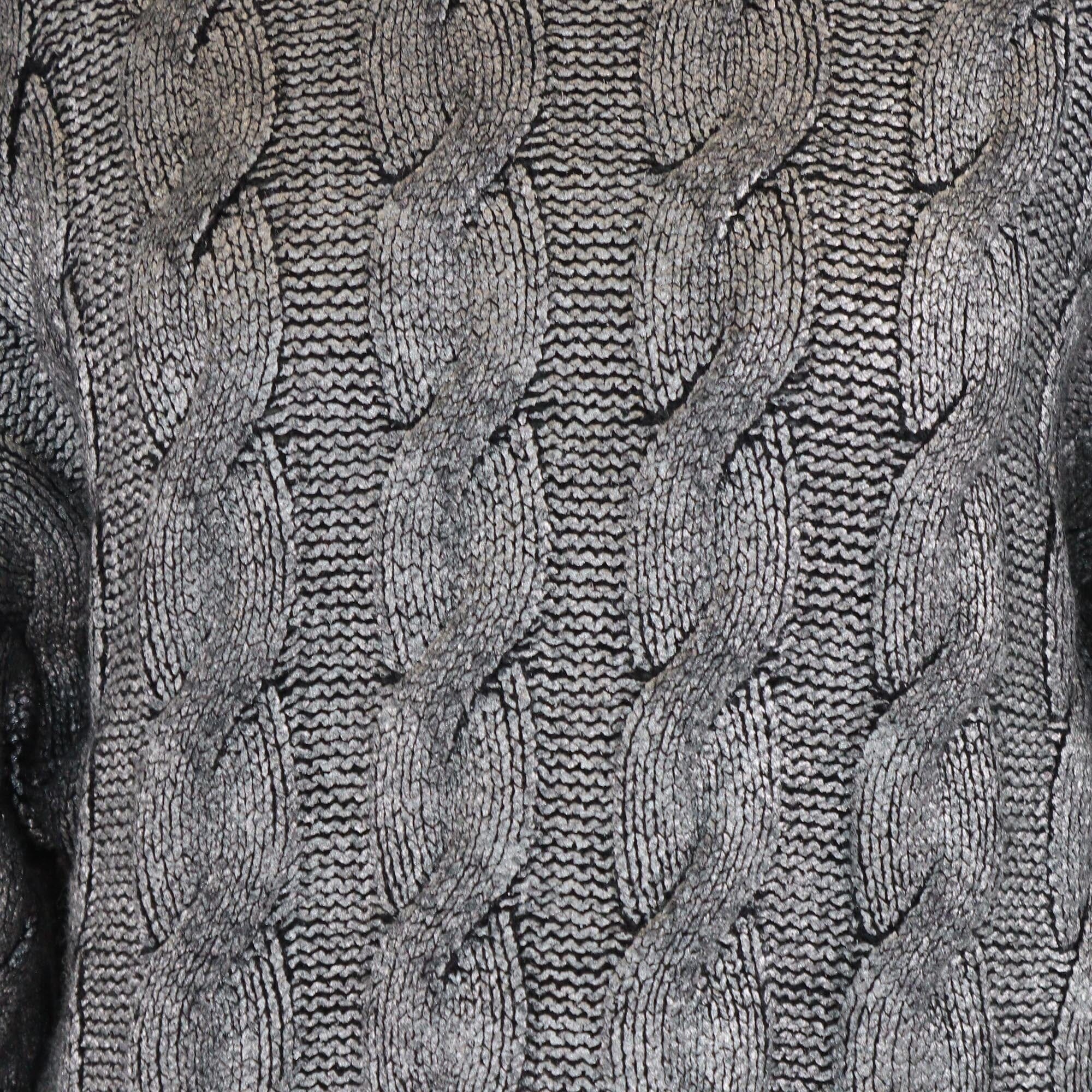 Toteme Metallic Grey Cable Knit Sweater Womens Toteme 