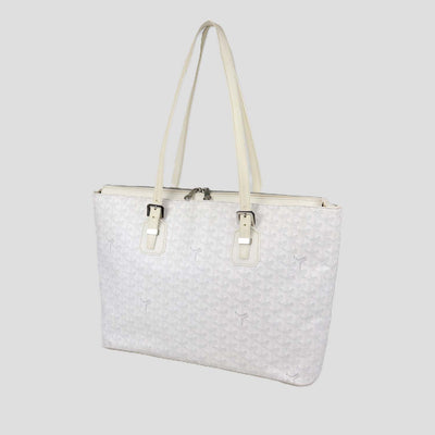 Goyard White Goyardine Coated Canvas Okinawa GM Tote