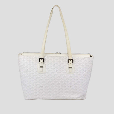 Goyard White Goyardine Coated Canvas Okinawa GM Tote