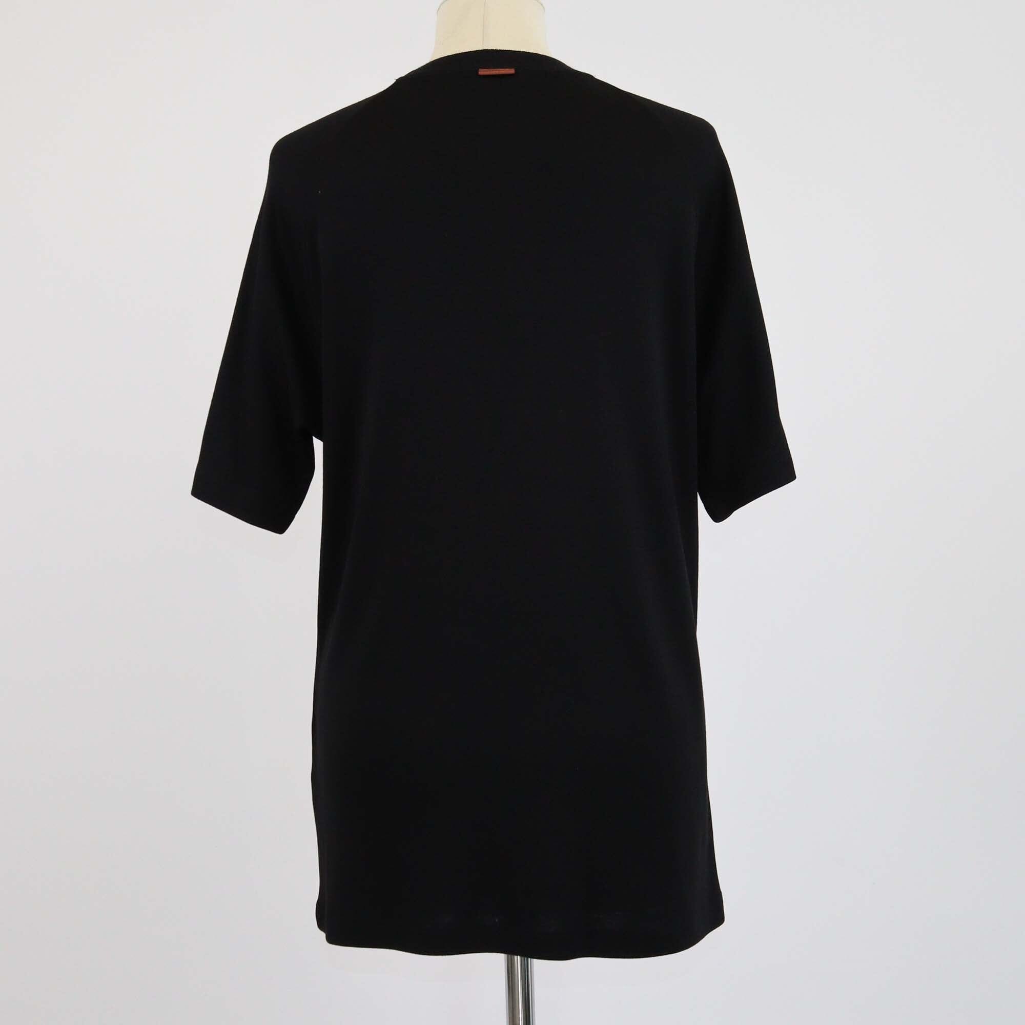 Zegna Black Short Sleeve T-Shirt Mens Zegna 