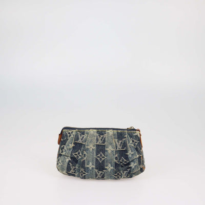 Louis Vuitton Blue Monogram Denim Raye Trousse Cosmetic Pouch