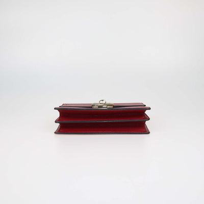 Dolce & Gabbana Red Leather Rosalia Shoulder Bag
