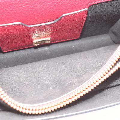 Dolce & Gabbana Red Leather Rosalia Shoulder Bag
