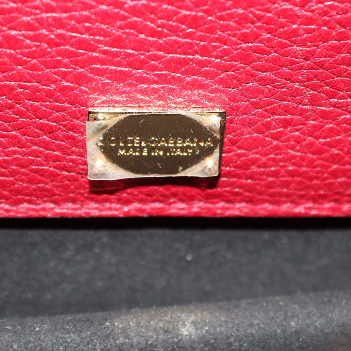 Dolce & Gabbana Red Leather Rosalia Shoulder Bag