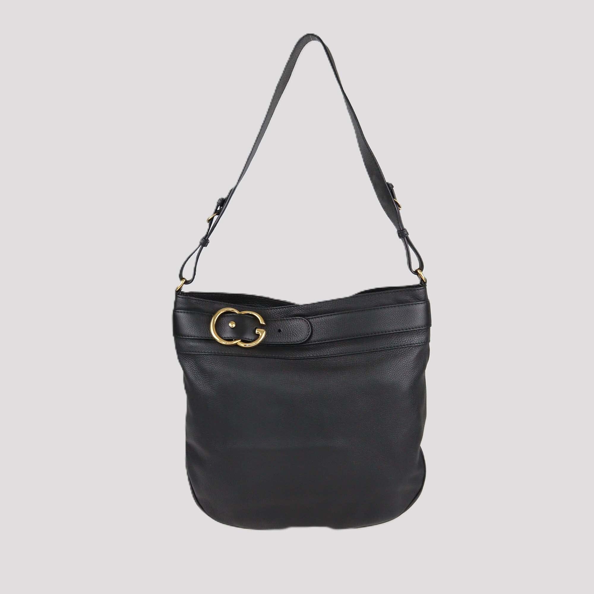Gucci Black Leather Ride Large Shoulder Bag Womens Gucci 
