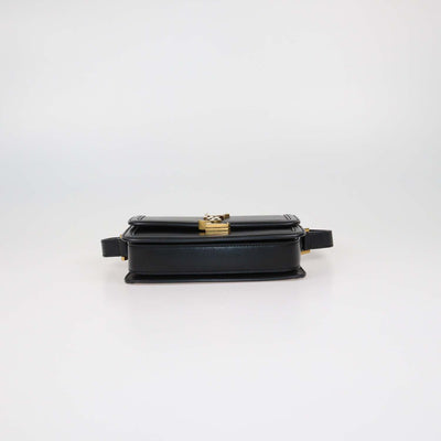 Saint Laurent Black Leather Solferini Shoulder Bag