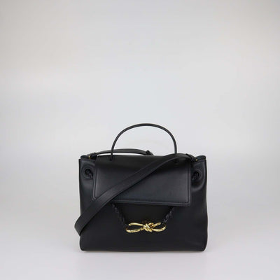 Bottega Veneta Black Leather Ciao Ciao Tote
