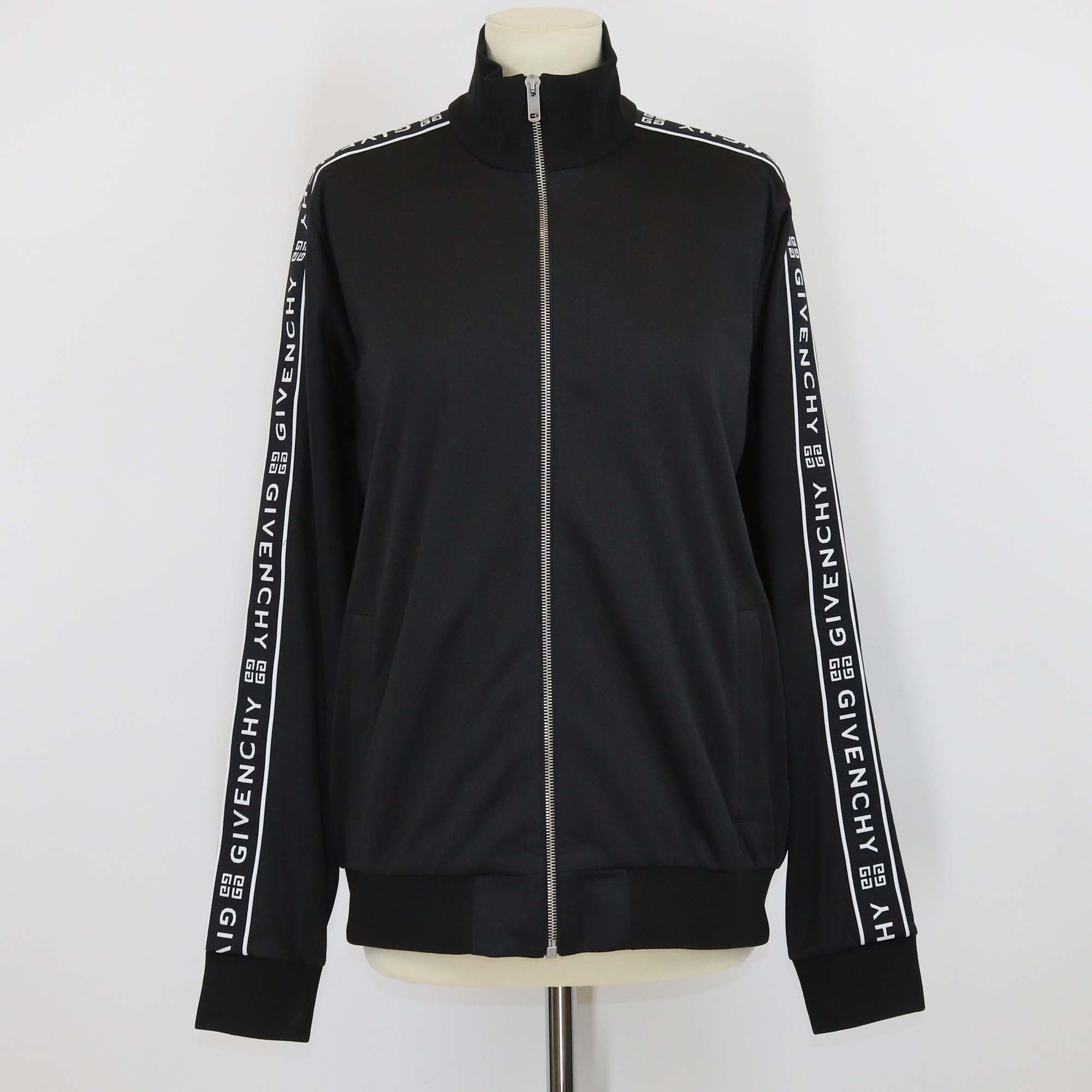 Dolce & Gabbana Black Jersey Side Logo Zipped up Jacket