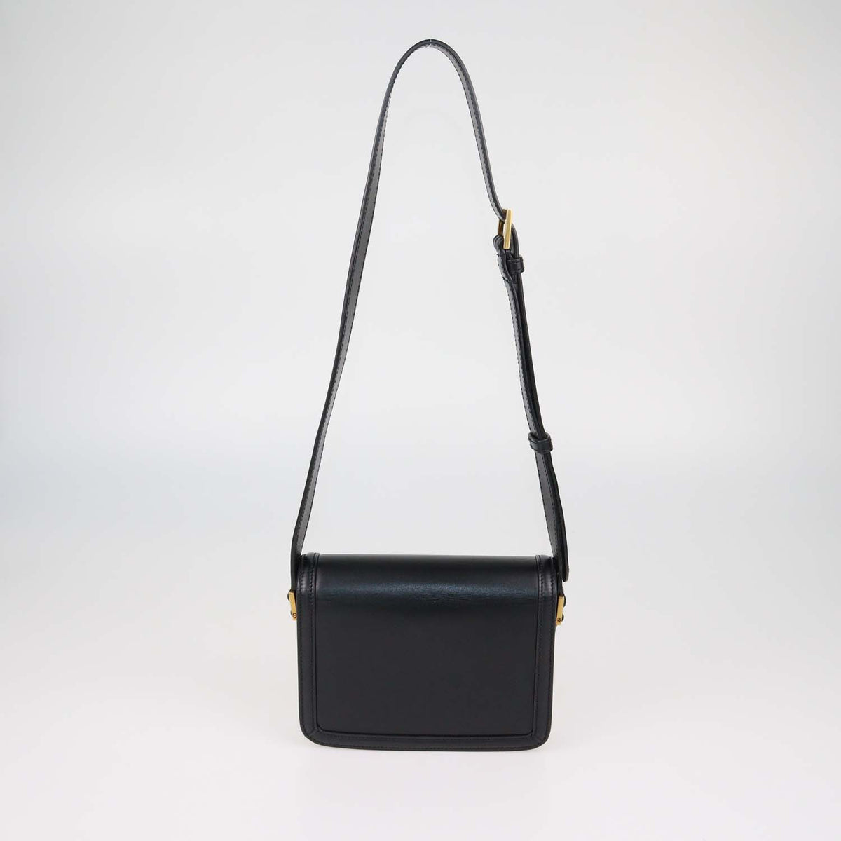 Saint Laurent Black Leather Solferini Shoulder Bag