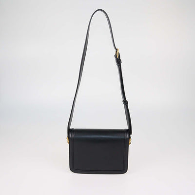 Saint Laurent Black Leather Solferini Shoulder Bag