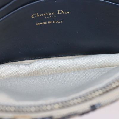 Christian Dior Navy Blue Oblique Canvas Saddle Chain Pouch