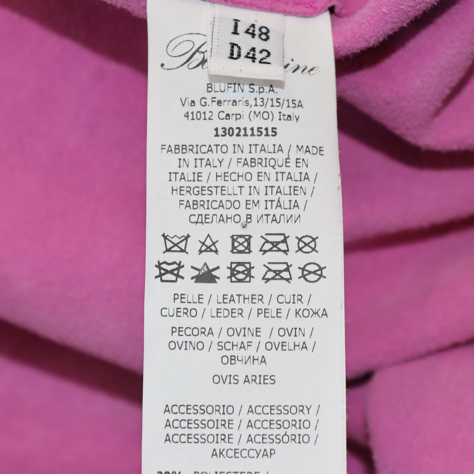 Bluemarine Lavender Flower Embroidered Zip Front Jacket Womens Blumarine 