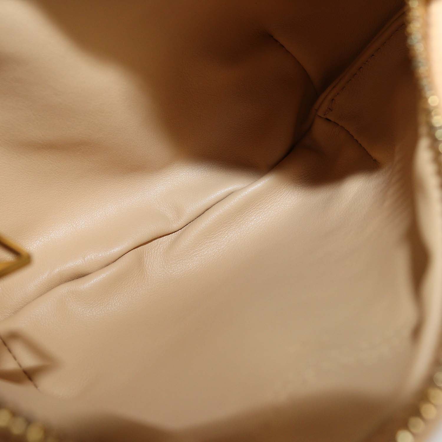Bottega Veneta Beige Intrecciato Leather Mini Jodie Hobo