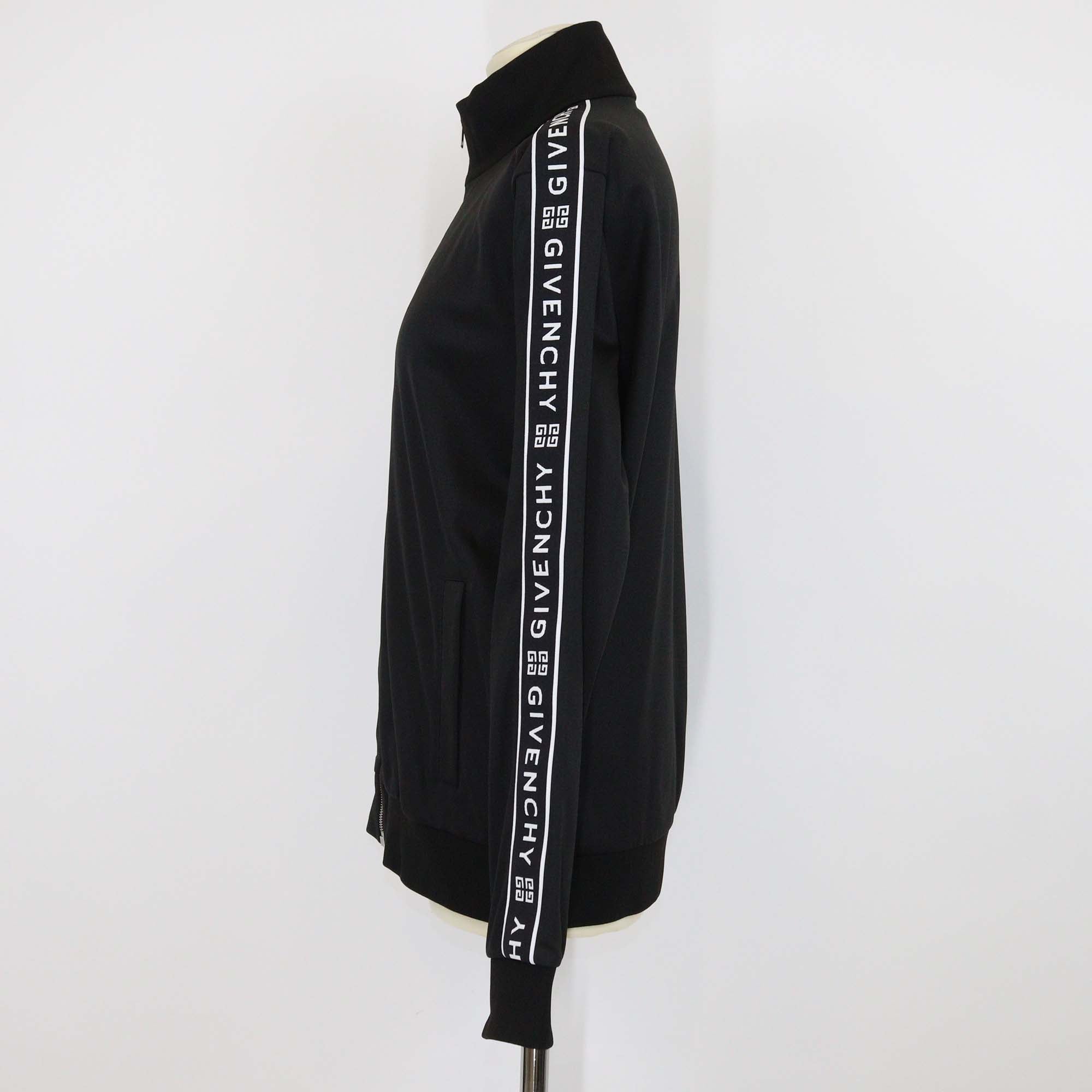 Dolce & Gabbana Black Jersey Side Logo Zipped up Jacket