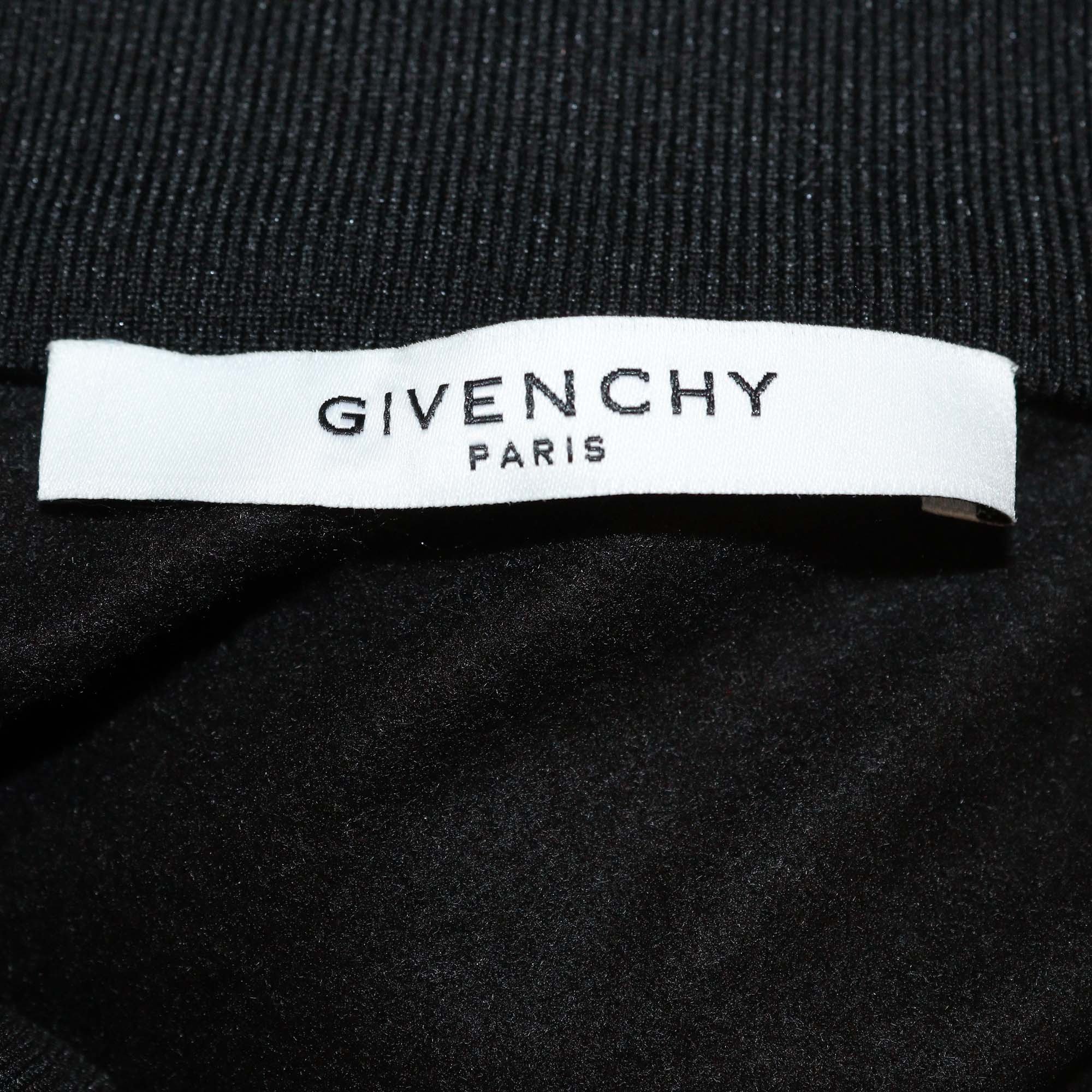 Dolce & Gabbana Black Jersey Side Logo Zipped up Jacket