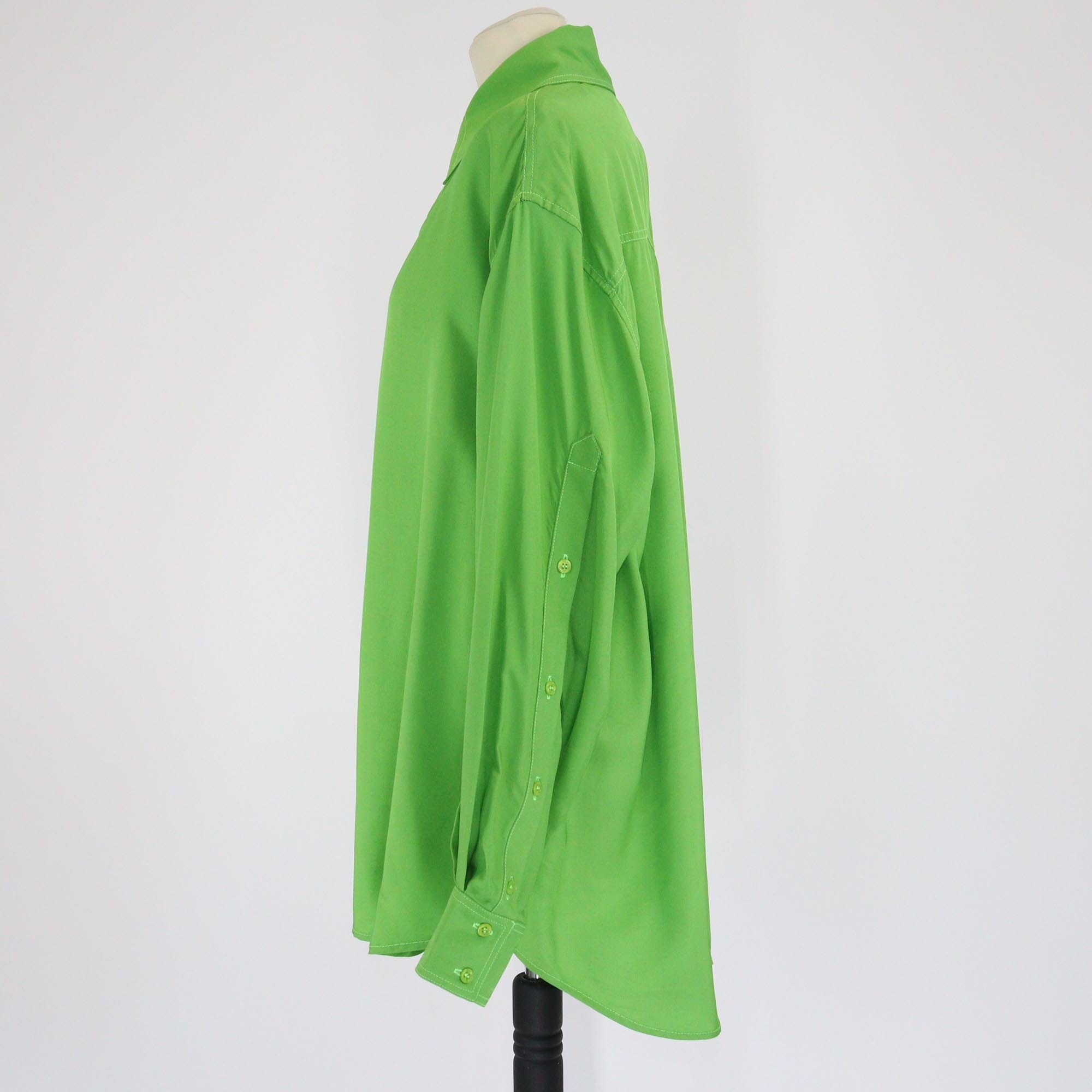 Christopher John Rogers Green Oversized Long Sleeve Shirt Womens Christopher John Rogers 