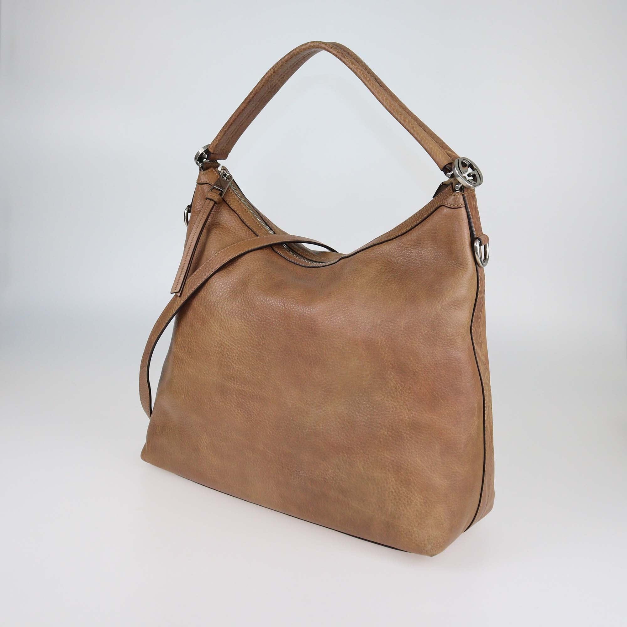Gucci Brown Leather Miss GG Hobo Womens Gucci 