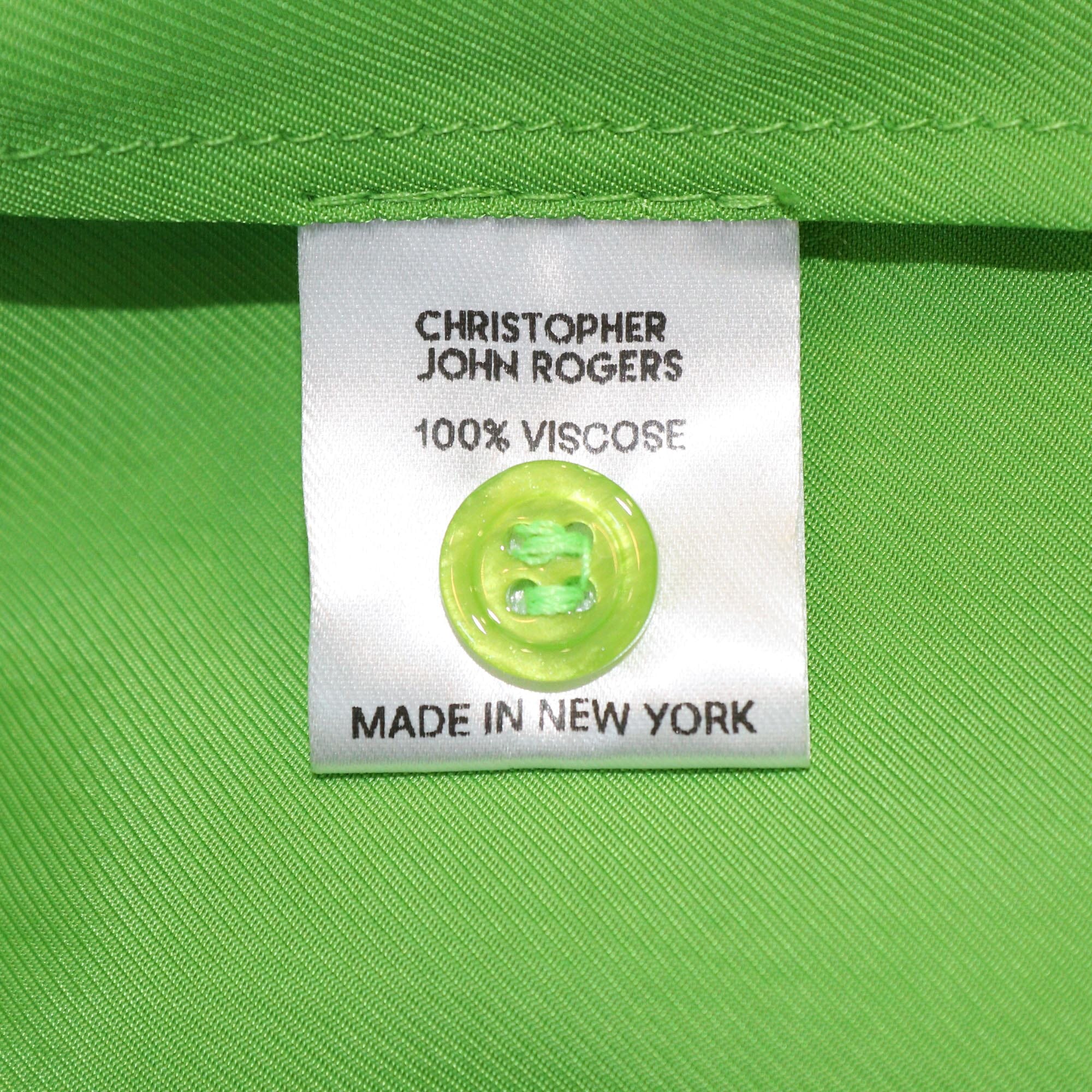 Christopher John Rogers Green Oversized Long Sleeve Shirt Womens Christopher John Rogers 