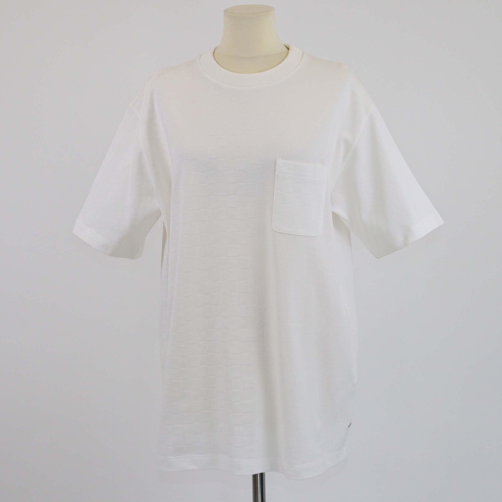 Louis Vuitton White Half Damier Pocket T-Shirt Mens Louis Vuitton 