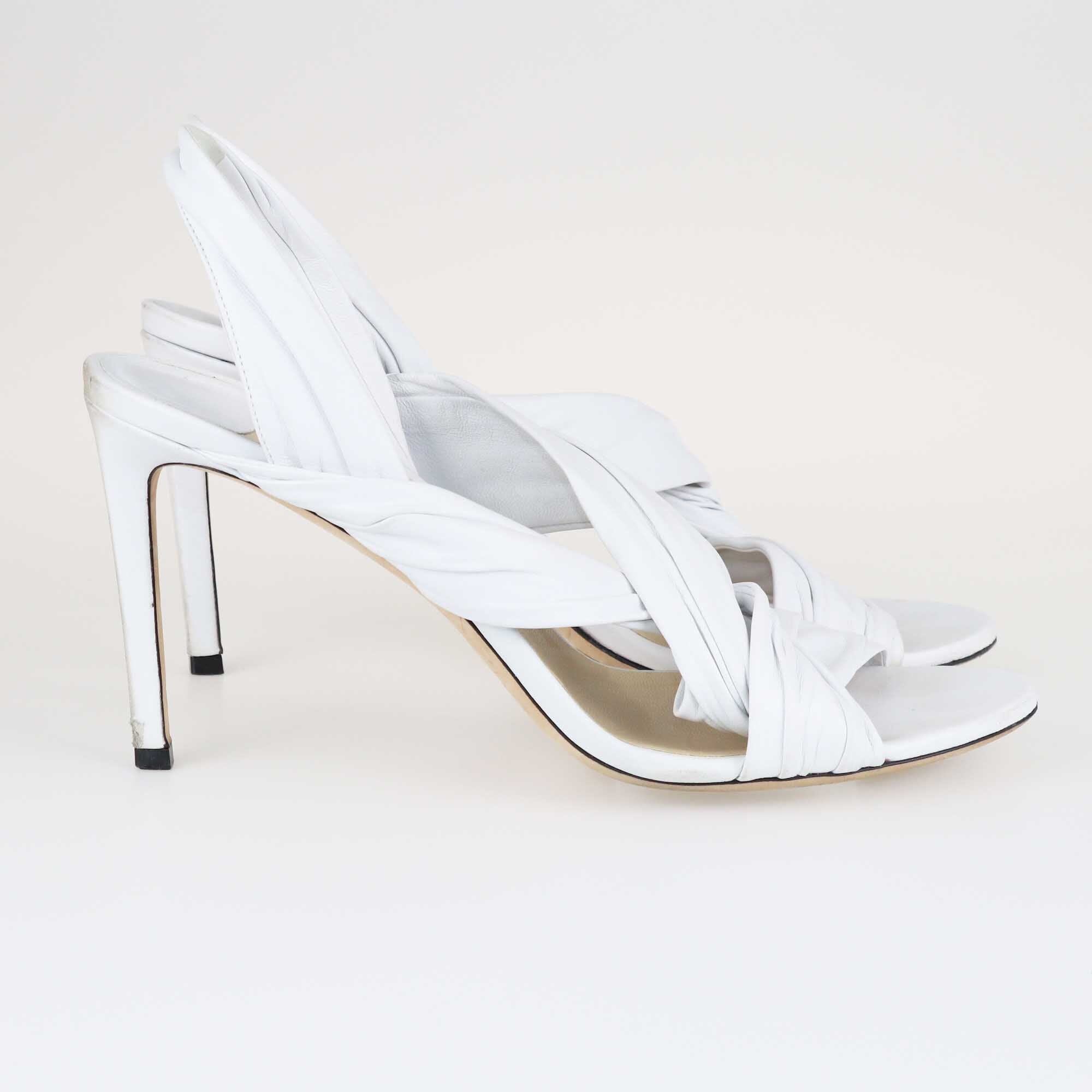 Jimmy Choo White Leila Slingback Sandals Shoes Jimmy Choo 